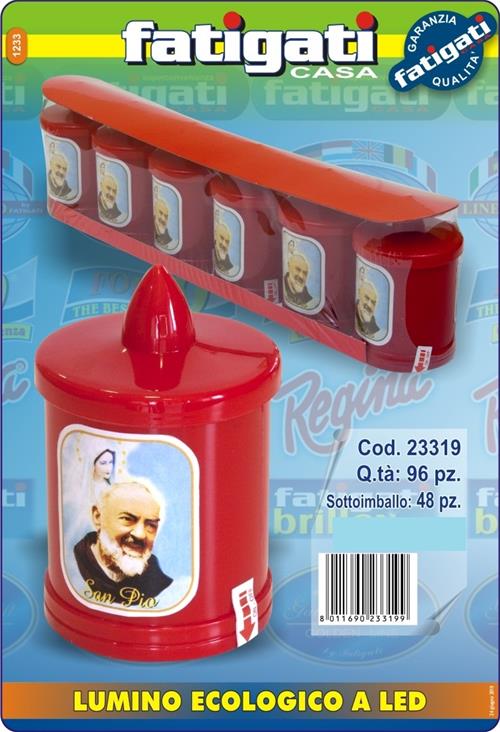 Lumino Led Ecolo. a Batteria Rosso Fati 