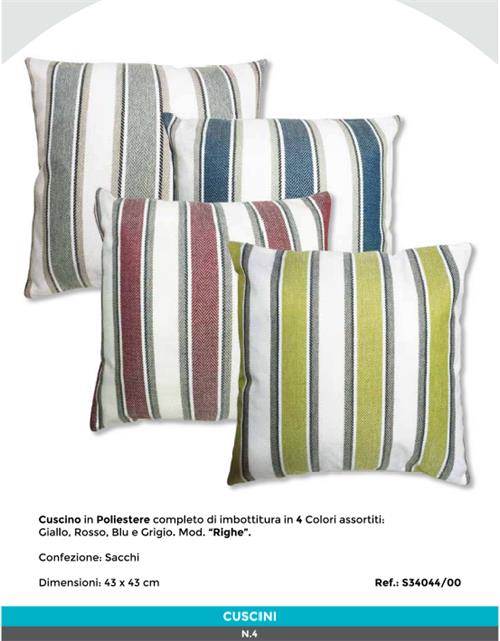 Cuscino Rigato Cm 43x43