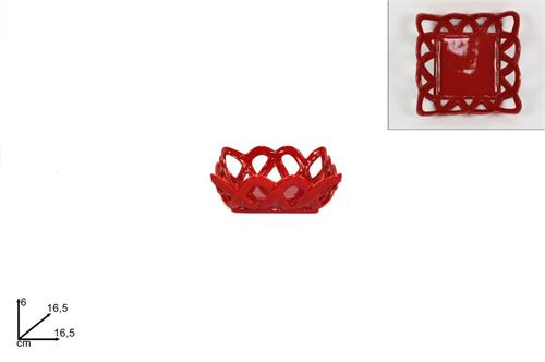 Centrotavola Cer. Quadro Rosso