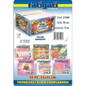 Tovaglioli Buoncompleanno 33x33 2 V