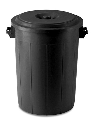 Bidone Nero Stefanplast Lt 70 C/cop