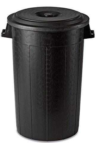 Bidone Nero Stefanplast Lt 100 C/co
