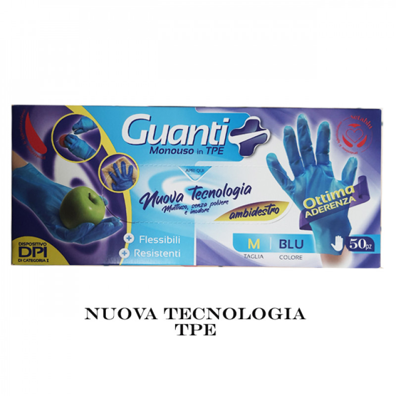 Guanti Mono TPE 50Pz Traspar M