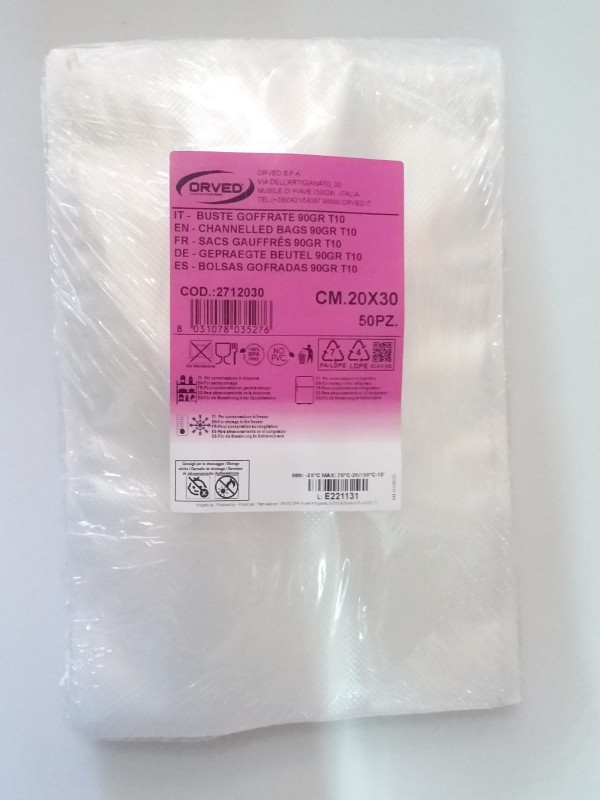Buste Sottovuoto Goffr 20X30 Pz 50 Orved