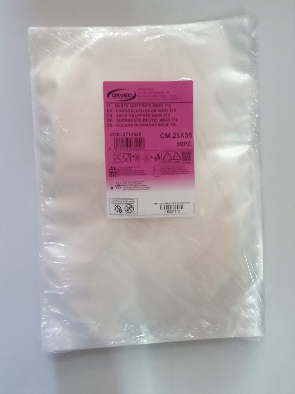 Buste Sottovuoto Goffr 25X35 Pz 50 Orved