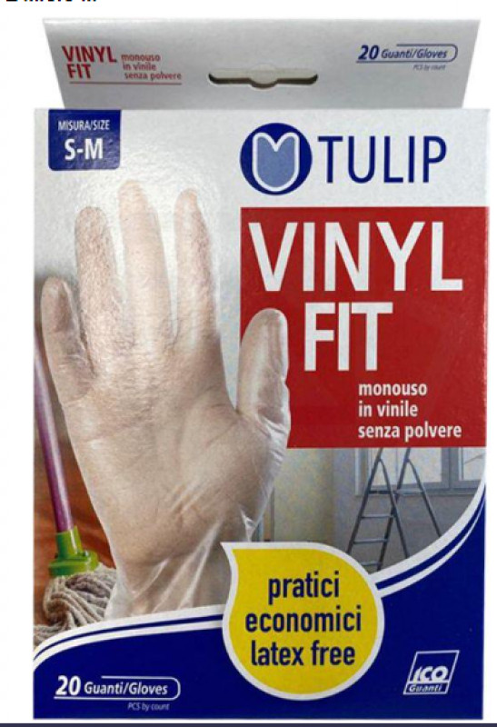 Guanti Monouso Pz 20 Vinile M