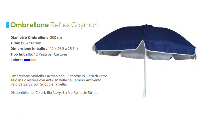 Ombrellone Mare Cayman 200 Blu