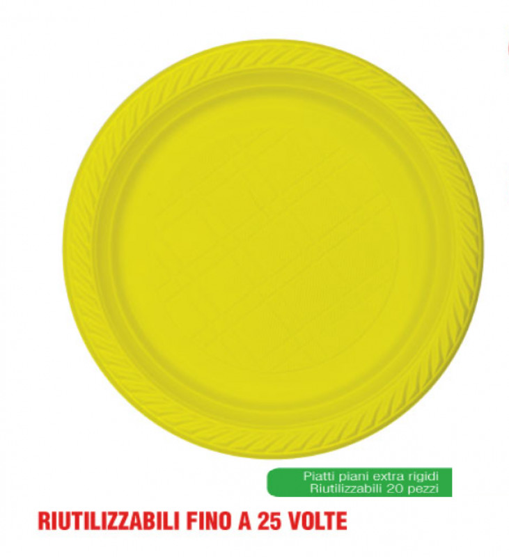 Piatti Piani Pz 20 Gialli Irge