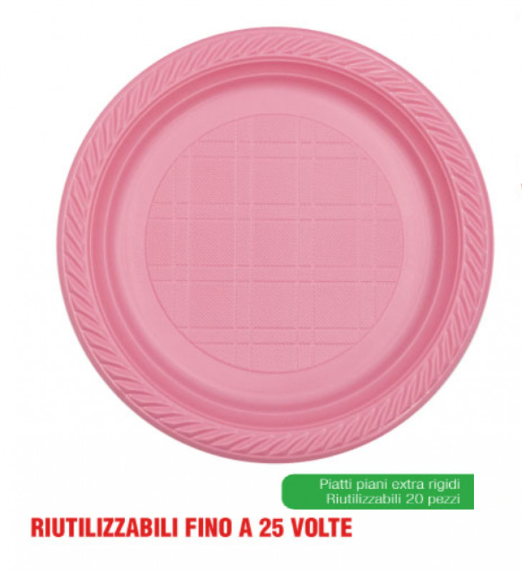 Piatti Piani Pz 20 Rosa Irge