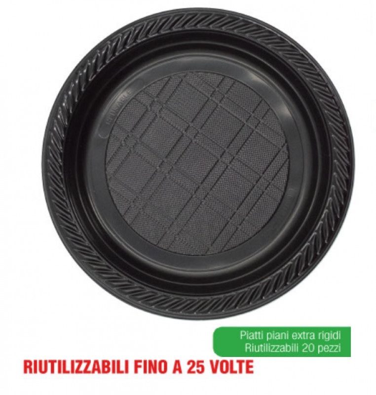 Piatti Piani Pz 20 Neri Irge