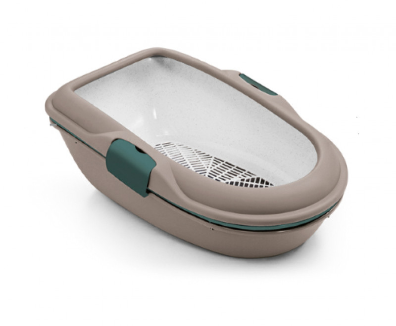 Lettiera Toilette Furba Chic Tortora Chiaro/Verde Inglese PET