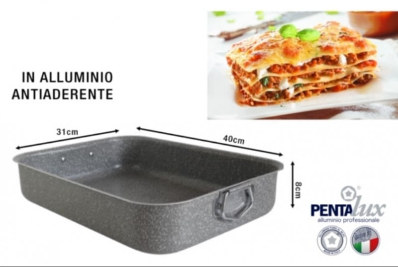 Lasagnera Stone Line Cm 40 C/Anelli
