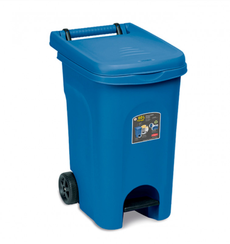 Bidone Carrell Blu 60Lt  Urban Eco S. C/Ped