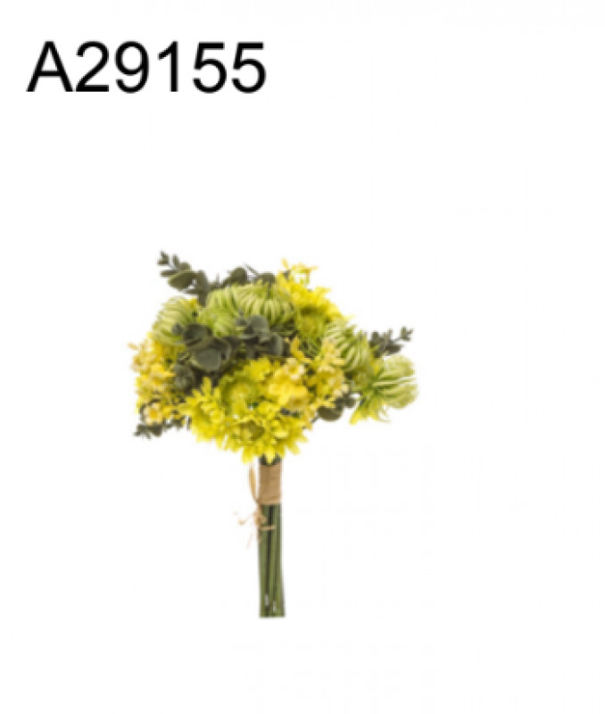 Fiore Bouquet Sancarlino Giallo Cm 34h A29155