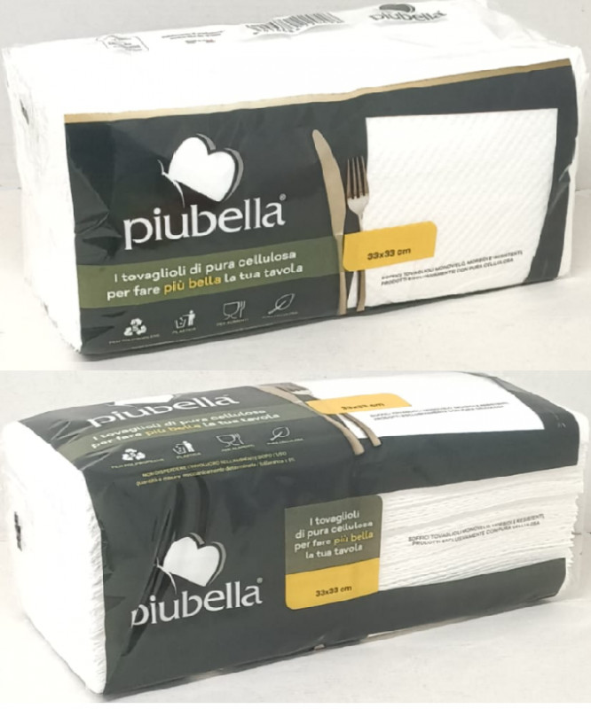 Tovaglioli Monovelo Piubella Cm 33X33
