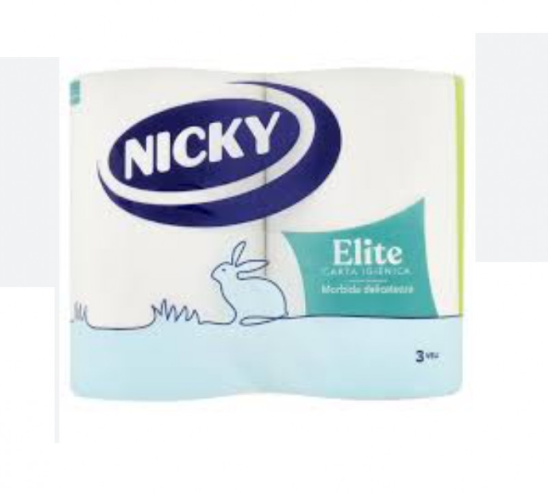 Carta Igienica Nicky Elite 4 Rotoli 3V
