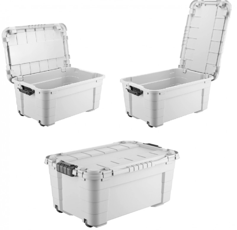 Box Magic 4UP Cm 59X39Xh27,4 Lt 40 Grigio C/Ruote 