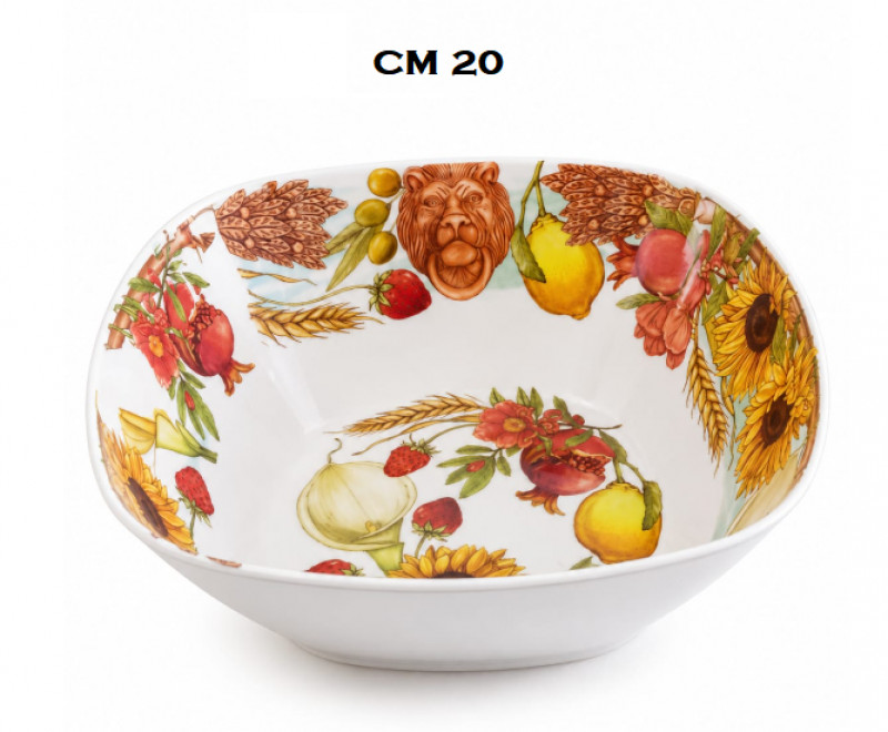 Insalatiera Melamina Quadra Cm 20 Terracotta