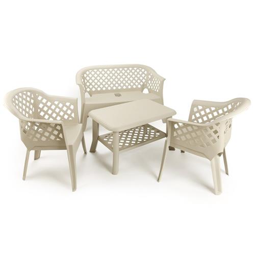 Salottino Set Veranda Bianco S/cuscini