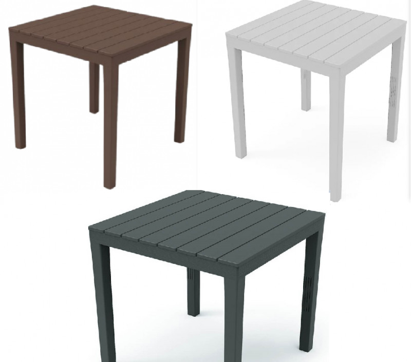 Tavolo Bali A Doghe Cm 80x80x72