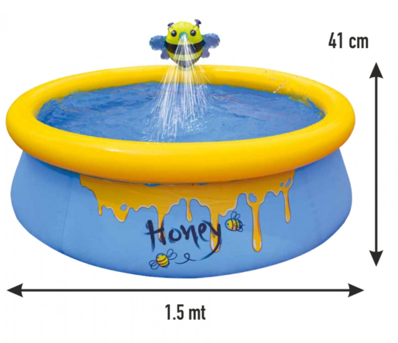 Piscina Autoportante Ape C/Spruzzo Mt 1,5X0,41