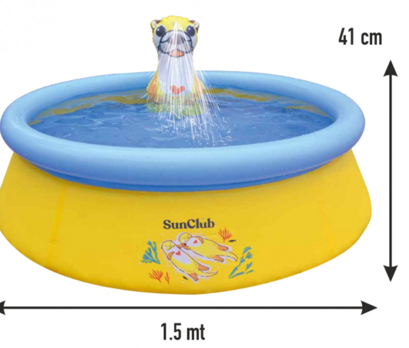 Piscina Autoportante Lontra C/Spruzzo Mt 1,5X0,41