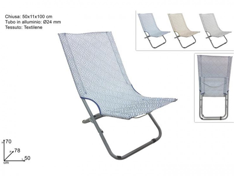 Sdraio Mare Canapone C/Cuscino Tubo 22 Mm Col Ass
