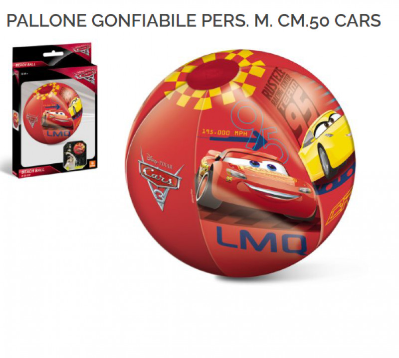 Pallone Cars Gonfiabile 50 Cm 