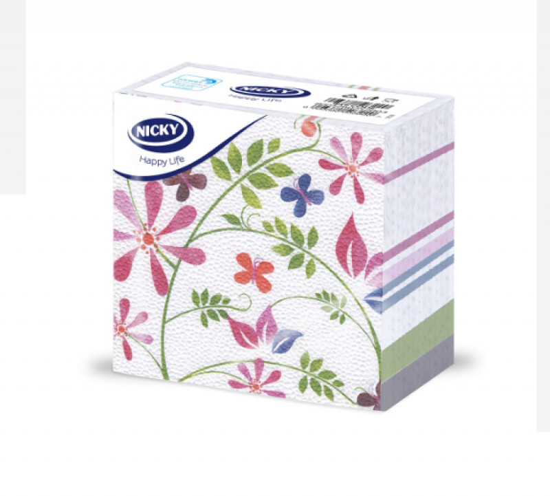 Tovaglioli Nicky Happy Life 1V Cm 33X33 Pz 40