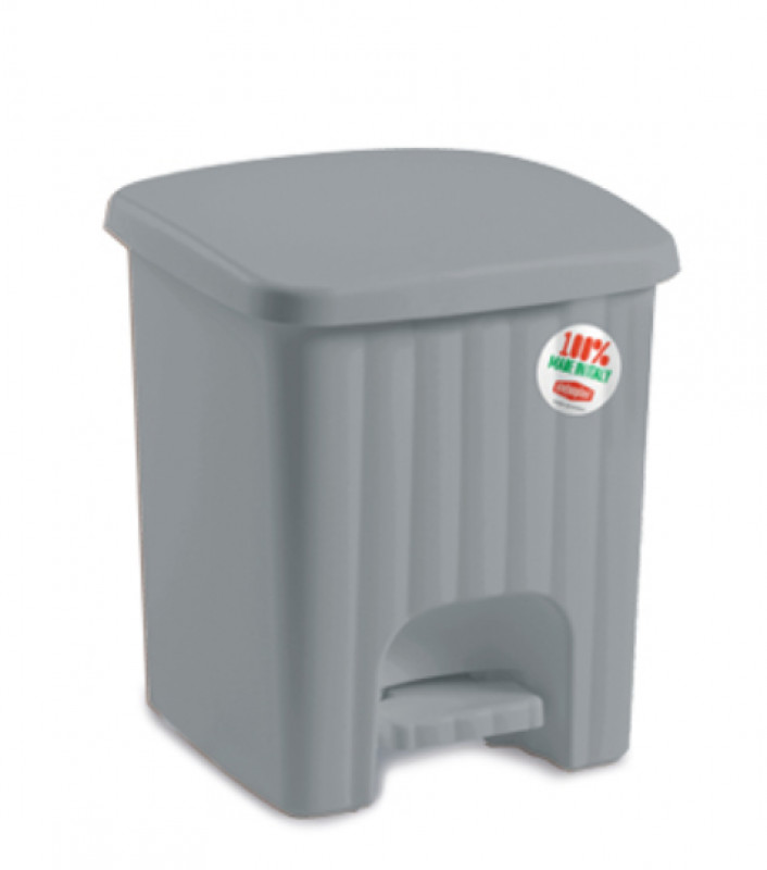 Pattumiera Pedalina Quadra 4,5 Lt Stone Grey